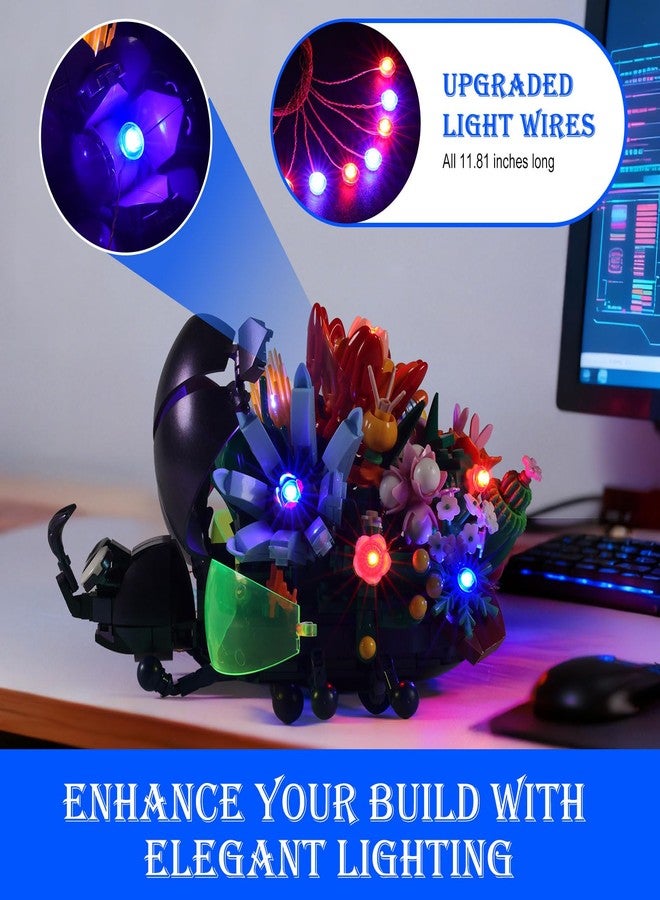 JMBricklayer LED Light Kit Building Blocks Set, 2x6 Blue&Red Light Up Bricks with Light-Sensing Mode, DIY Lighting Accessories Decoration Compatible with Major Upgrade - Image 2